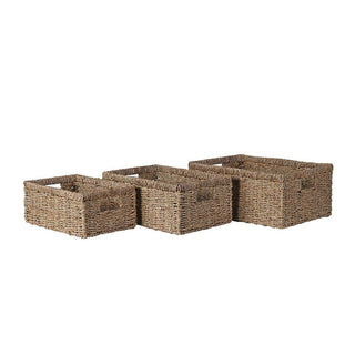 CharlesTed Home Natural Seagrass Storage Trays | Set of Three - CharlesTed Home