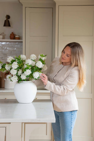 CharlesTed Home Pom Pom White Viburnum Stem - CharlesTed Home