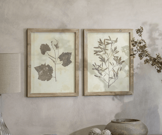 CharlesTed Home Rustic Botanical Wall Art Set of Two | Version 2 - CharlesTed Home