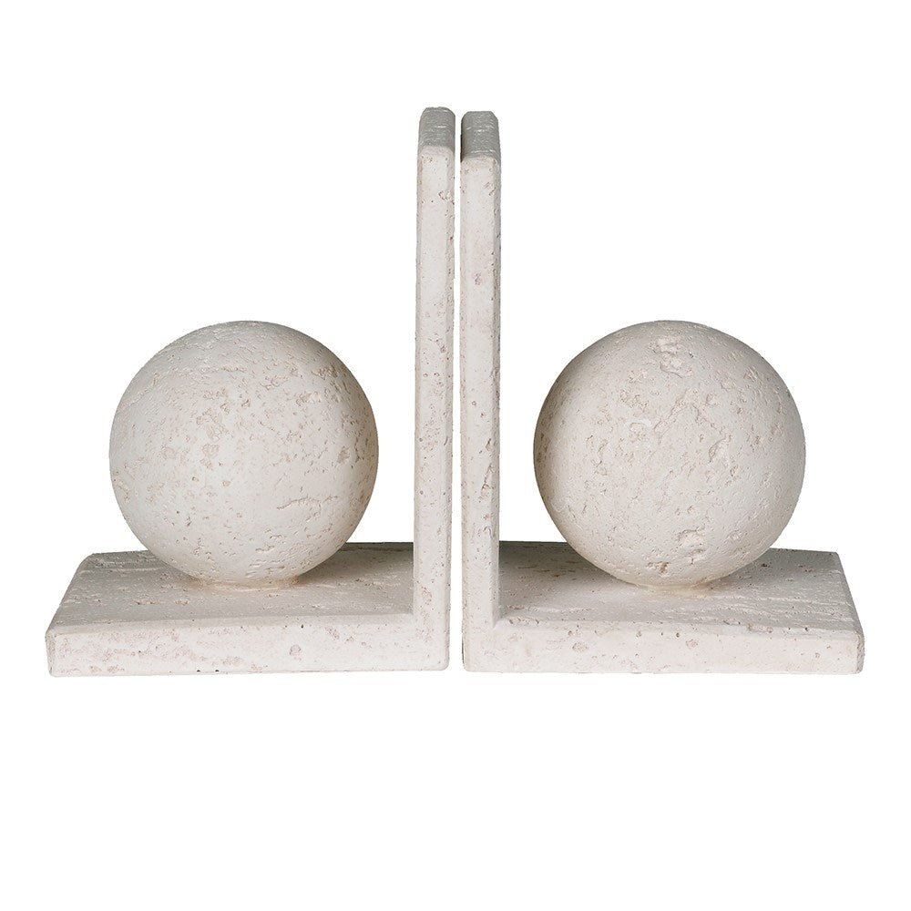 CharlesTed Home Santorini Travertine Effect Bookend Set - CharlesTed Home