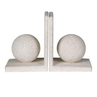 CharlesTed Home Santorini Travertine Effect Bookend Set - CharlesTed Home