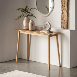 CharlesTed Home Sterling Oak Console Table with Chevron Top - CharlesTed Home