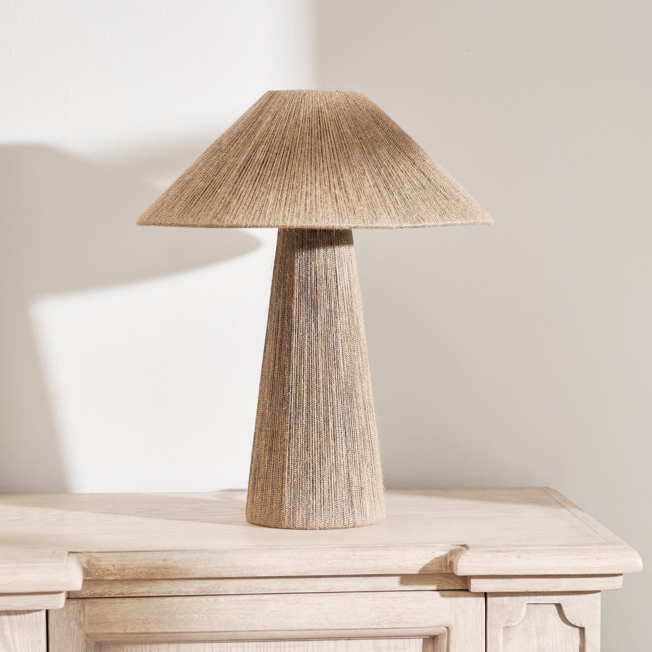CharlesTed Home The Tapered Jute Glow Table Lamp - CharlesTed Home
