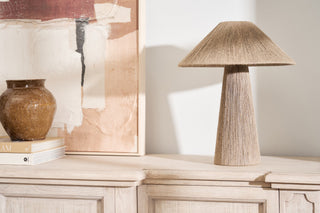 CharlesTed Home The Tapered Jute Glow Table Lamp - CharlesTed Home