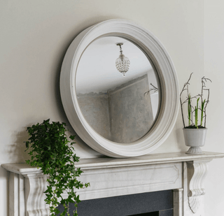 CharlesTed Home White Round Portal Mirror - CharlesTed Home