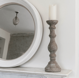 CharlesTed Home White Round Portal Mirror - CharlesTed Home