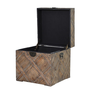 CharlesTed Home Wooden Square Trunk - CharlesTed Home