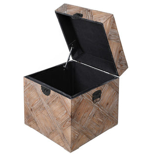 CharlesTed Home Wooden Square Trunk - CharlesTed Home