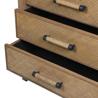 Java Woven 3 Drawer Bedside Table, view 3
