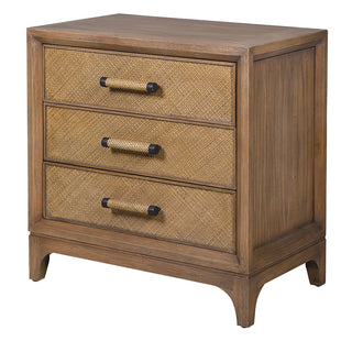 Java Woven 3 Drawer Bedside Table