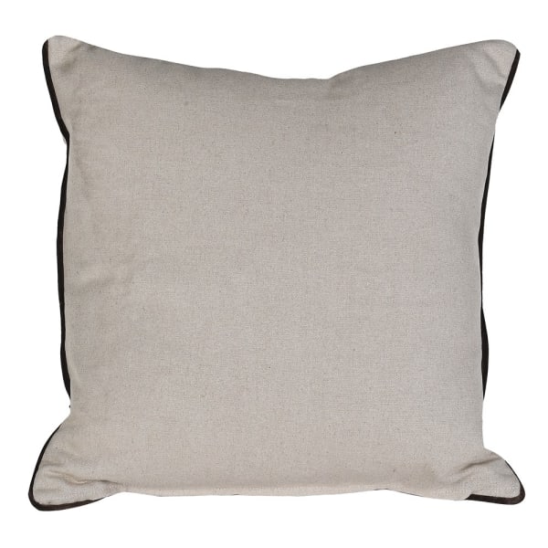 CharlesTed Marianna Viscose Linen Cushion Cover with Embroidered Geometric Panel - CharlesTed Home