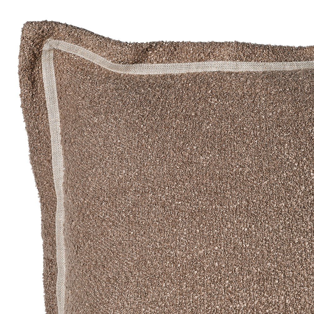 Stanway mocha textured cushion cover, view 2