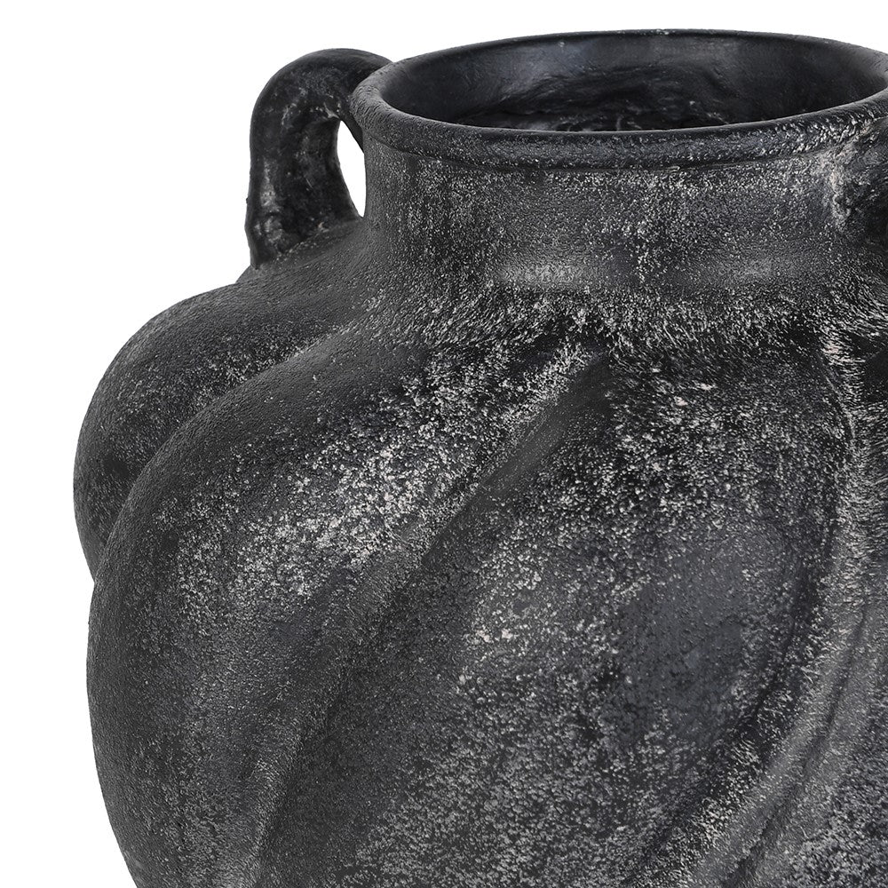 Sezincote twisted vase, alternative view of the weathered finish