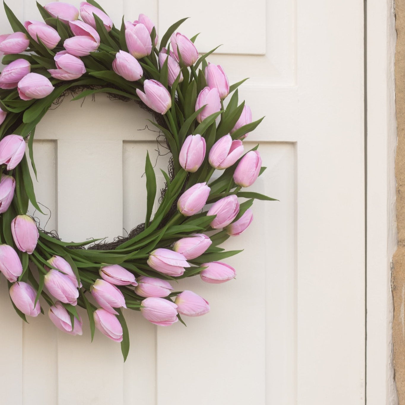 CharlesTed Tulip Wreath | Pink - CharlesTed Home
