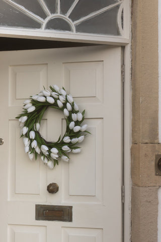 CharlesTed Tulip Wreath | White - CharlesTed Home