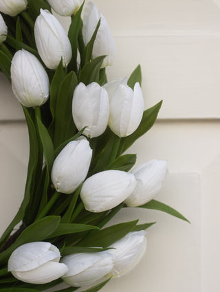 CharlesTed Tulip Wreath | White - CharlesTed Home
