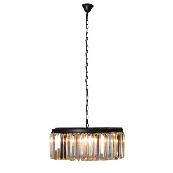 crystal chandelier droplets bronze
