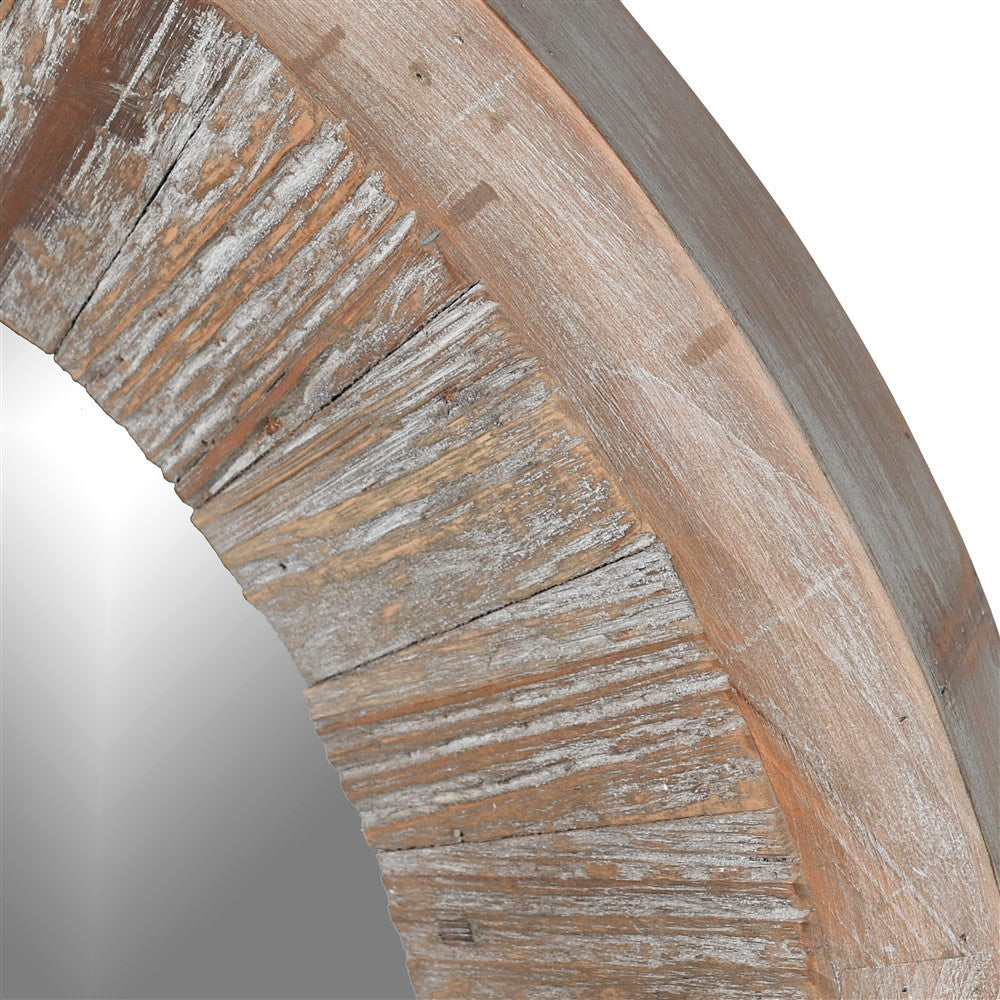 The fir wood frame has a tile effect, showcasing the natural grain of the wood