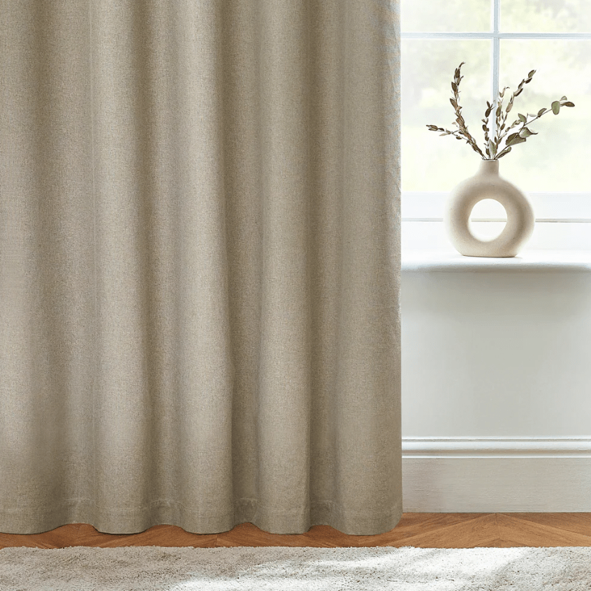 Dawn Textured Blackout Eyelet Curtains Natural - CharlesTed Home