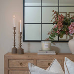 Add a touch of modern sophistication to your home with our elegant metal candlesticks, available in two versatile sizes. Crafted from high-quality metal with a smooth matte finish, these decorative candle holders blend seamlessly with contemporary, minimalist, or rustic decor. Their sculptural design and warm, earthy tones make them the perfect accent for dining tables, mantels, or sideboards.

Ideal for taper candles, these stylish metal candlesticks create an inviting ambiance for any occasion—from cozy d