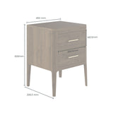 Abberley Two Drawer Bedside Table
