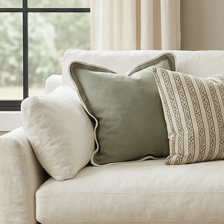 Emmie Sage Scalloped Edge Cushion Cover - CharlesTed Home