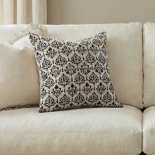 Farrow Navy Patterned Cushion Cover - CharlesTed Home