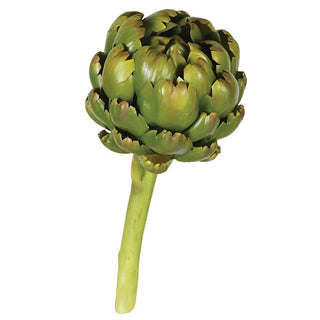 CharlesTed Home Lifelike Faux Green Artichoke With Stem - CharlesTed Home