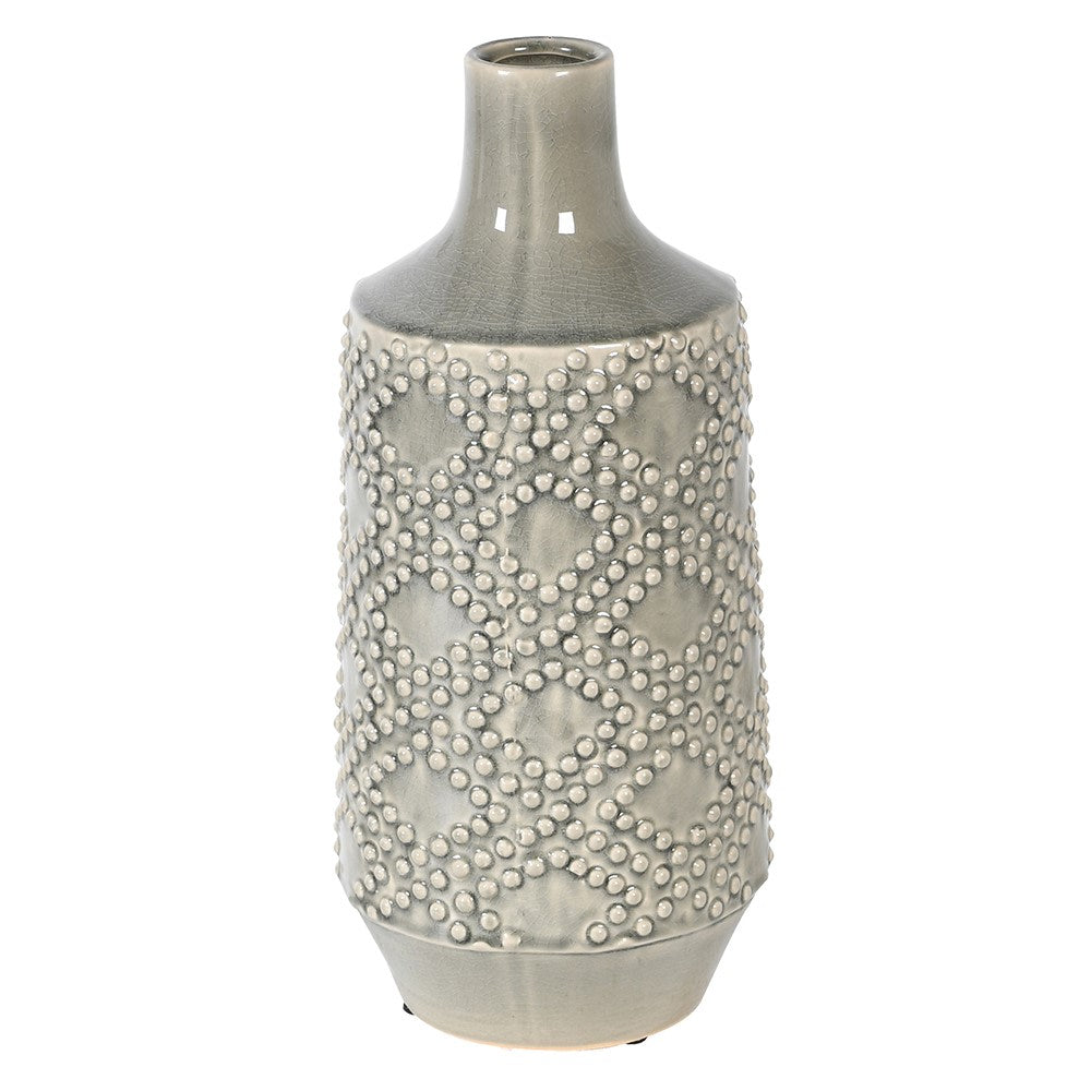 Grey Textured Bud Vase