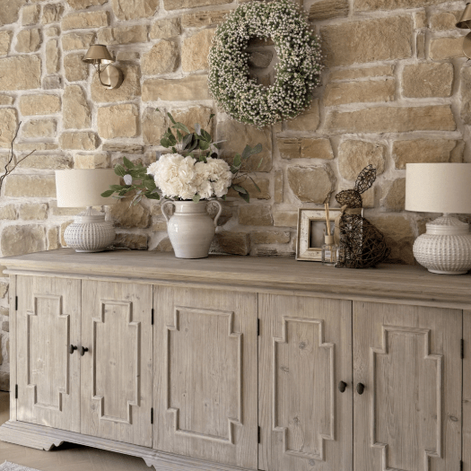 Harrogate Recycled Pine Sideboard with Panelled Doors - CharlesTed Home
