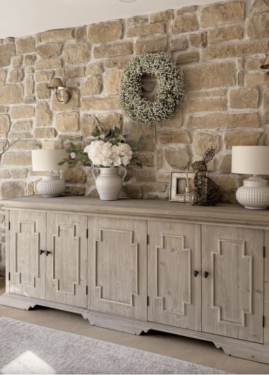 Harrogate Recycled Pine Sideboard with Panelled Doors - CharlesTed Home