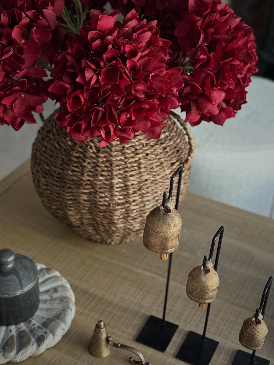 Merlot Faux Hydrangea Stem