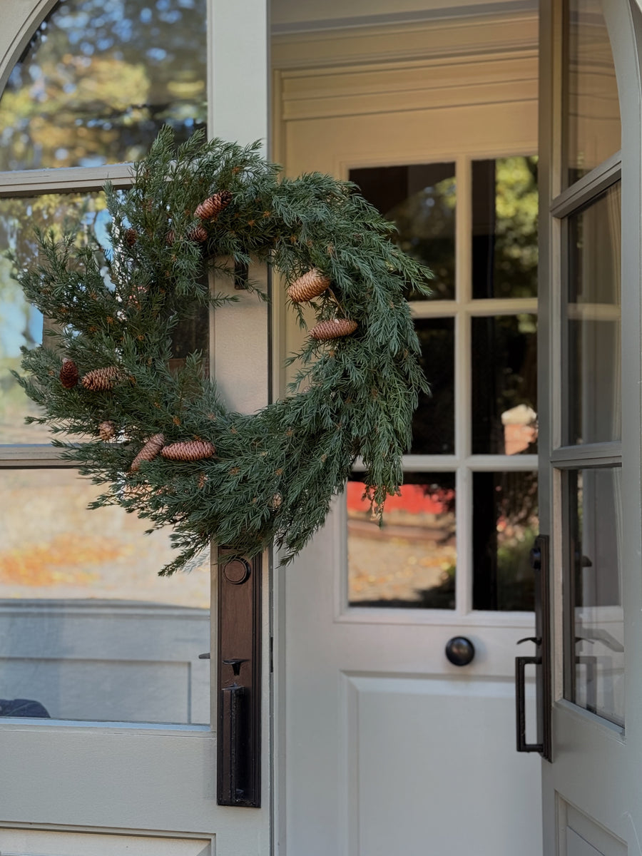 Ashdown Faux Cedar & Pinecone Wreath
