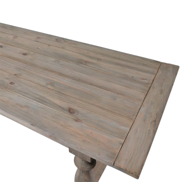 rustic wooden dining table