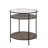 Charles Ted Charlton Round Side Table with Rattan Detail