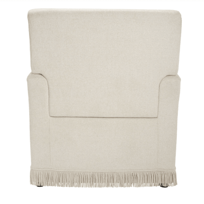Jolene Armchair | Cream Fabric with Fringe Trim - CharlesTed Home
