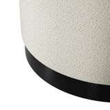 Studio CTH Lana Ivory Boucle Large Pouffe