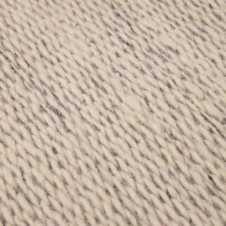 Lima rug in grey, detail of the wool and cotton weave
