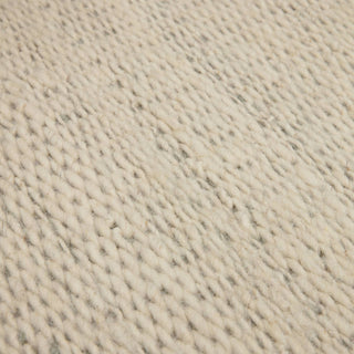 Lima rug in sage, detail of the wool and cotton weave