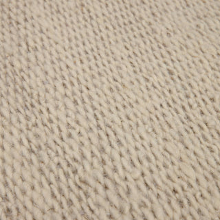 Lima rug in sand, detail of the wool and cotton weave