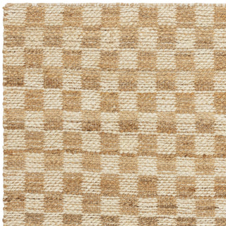 Uley hand woven checkerboard jute rug in natural, view 5