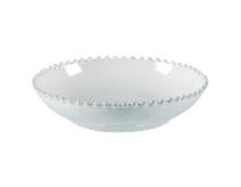 round pasta bowl with beaded rim