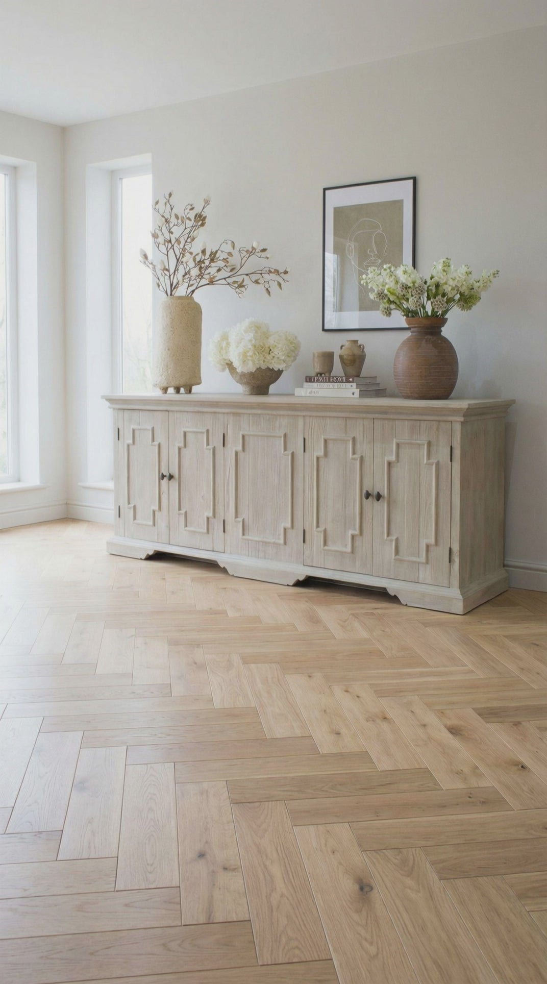 Video of the harrogate sideboard against a light wood floor 