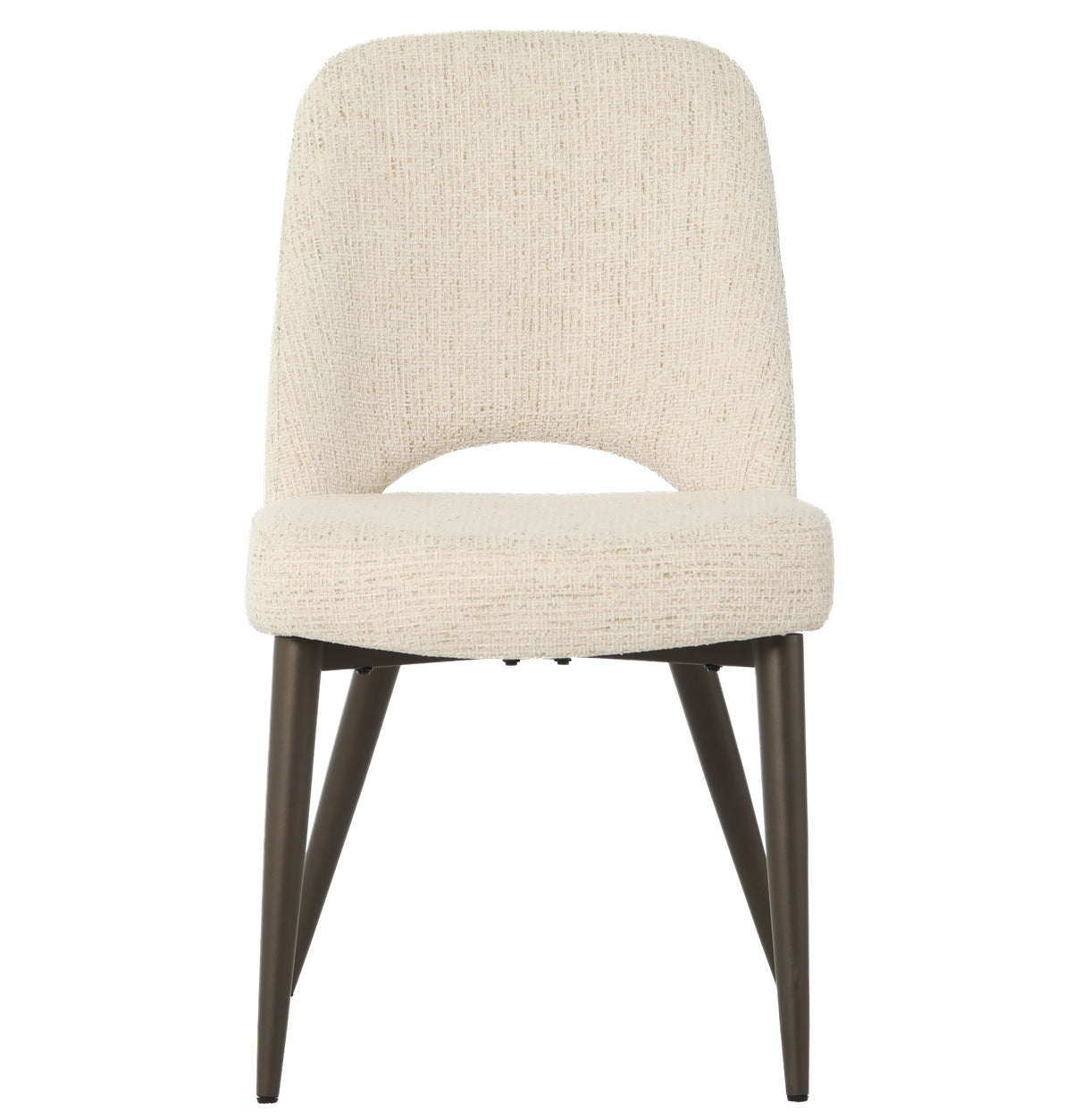 Taynton Curved Upholstered Dining Chair | Cream