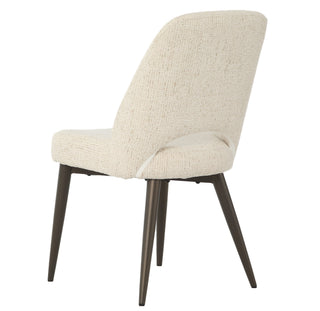 Taynton Curved Upholstered Dining Chair | Cream