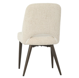 Taynton Curved Upholstered Dining Chair | Cream