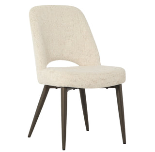 Taynton Curved Upholstered Dining Chair | Cream