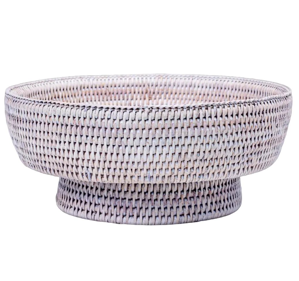 Woven basket on a white background