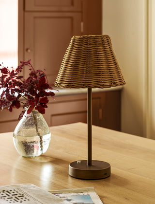 Rattan Rechargeable Table Lamp
