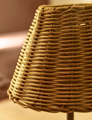 Rattan Rechargeable Table Lamp